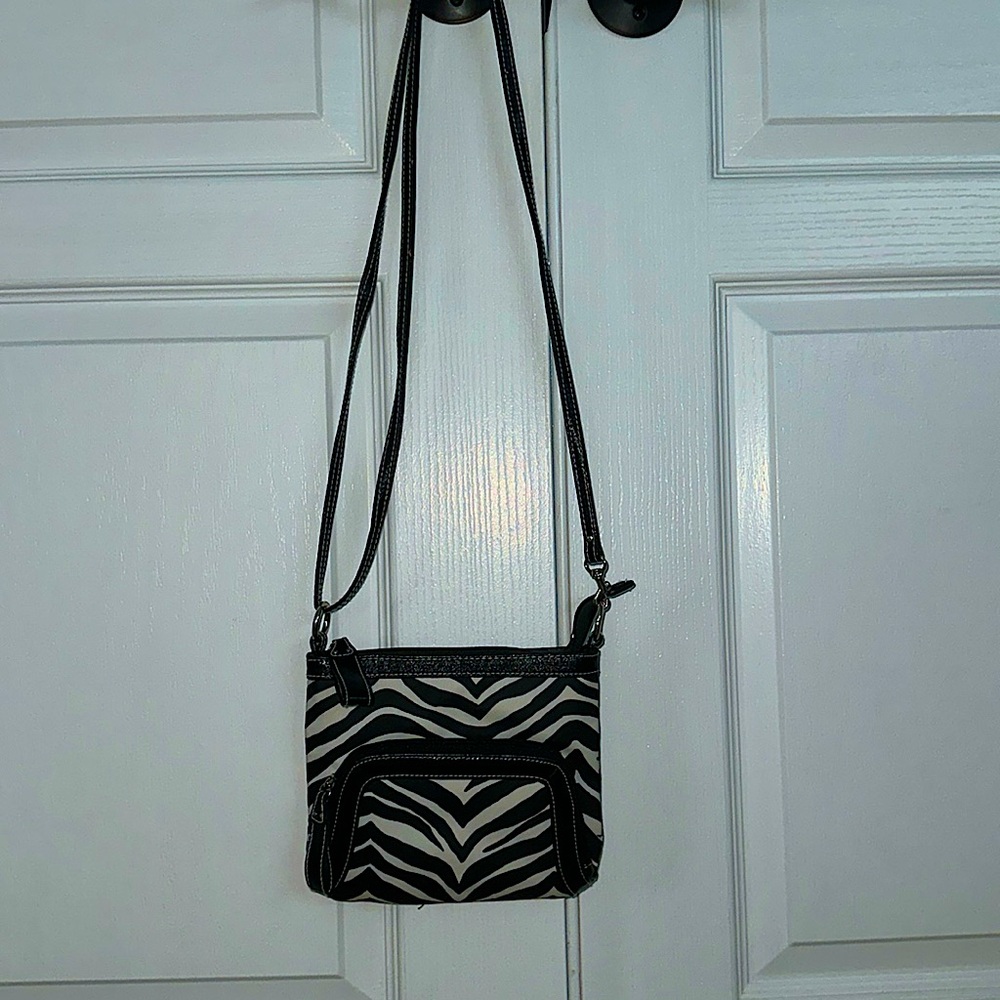 Thrifted y2K-core Zebra-Print Mini Purse